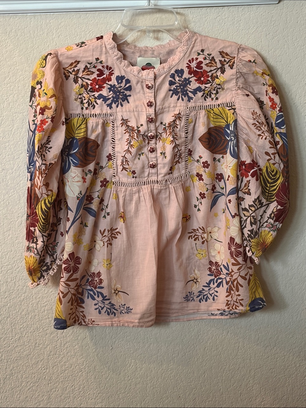 Farm Rio Pink Beauty Bouquet Blouse Size S - Picture 4 of 9